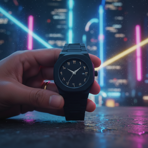 Black Arabic Aura Watch